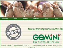 Tablet Screenshot of gemini-schuh.de
